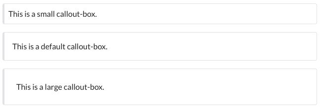 Alliance Auth Framework: Callout Boxes Size Modifier