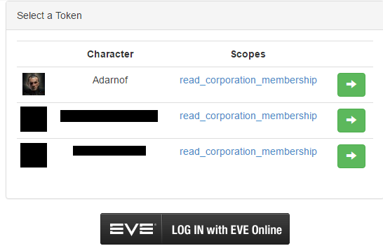 select an SSO token to create with